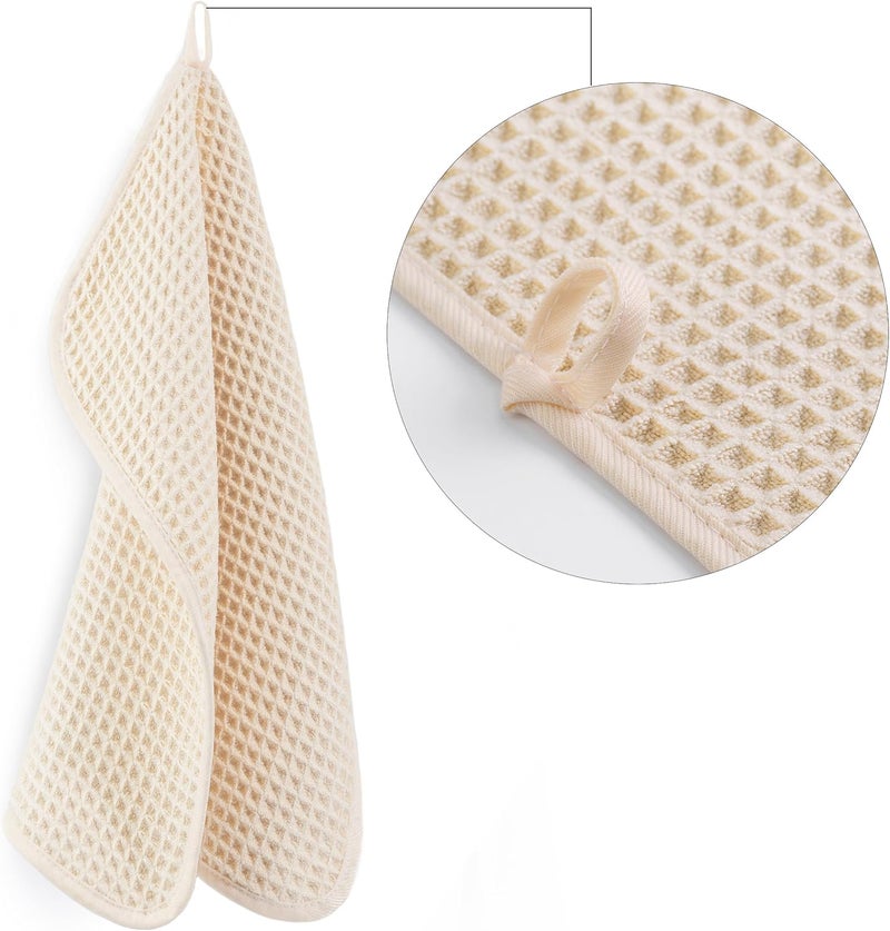 Polyte 430 GSM Microfiber Lint Free Washcloth Face Towel, 13 x 13 in, 4 Pack (Waffle Weave) - Image 3